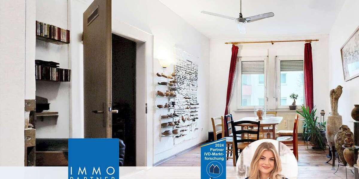 Etagenwohnung Nürnberg Kleinweidenmühle - 2 Zimmer, 54 m&sup2;, 150.000&euro; | Angebot:24818431
