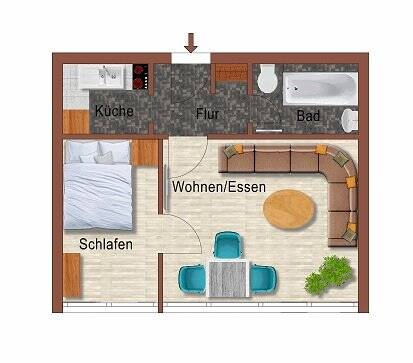 Etagenwohnung Nürnberg Rosenau - 1 Zimmer, 164.500&euro; | Angebot:26627640