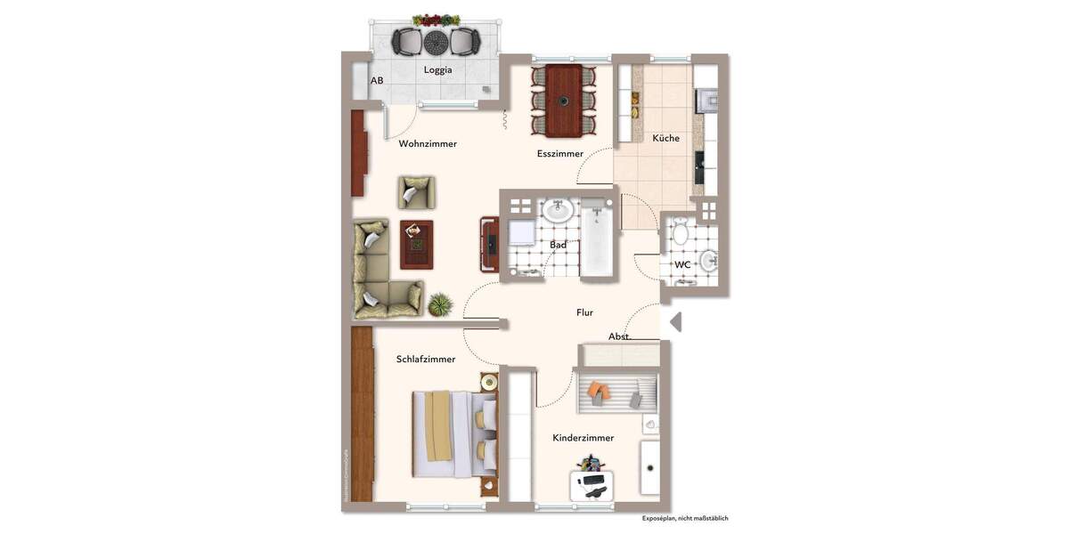 Etagenwohnung Erlangen Sieglitzhof - 3 Zimmer, 78 m&sup2;, 285.000&euro; | Angebot:25671227