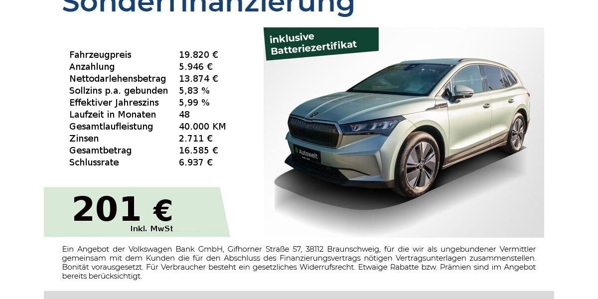 Skoda Enyaq 46.050 km 19.820 &euro; Nürnberg 90431
