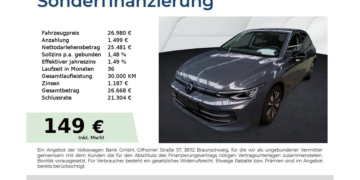 VW Golf 22.837 km 26.980 &euro; Fürth 90763