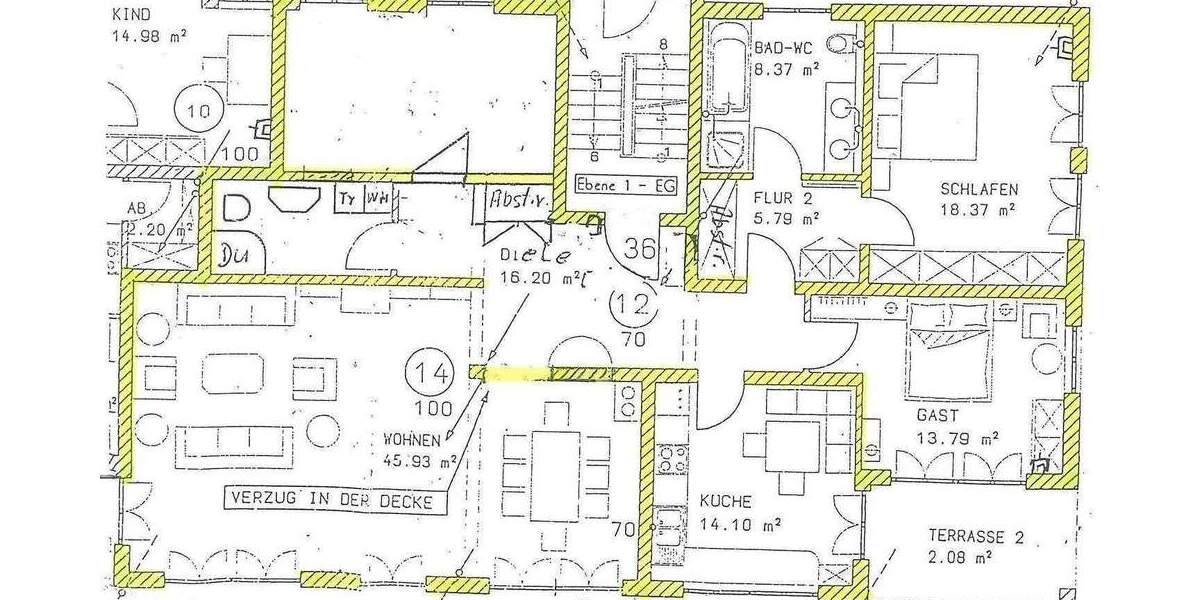 Etagenwohnung Nürnberg Gaismannshof - 4 Zimmer, 145 m&sup2;, 2.000&euro; | Angebot:26247587