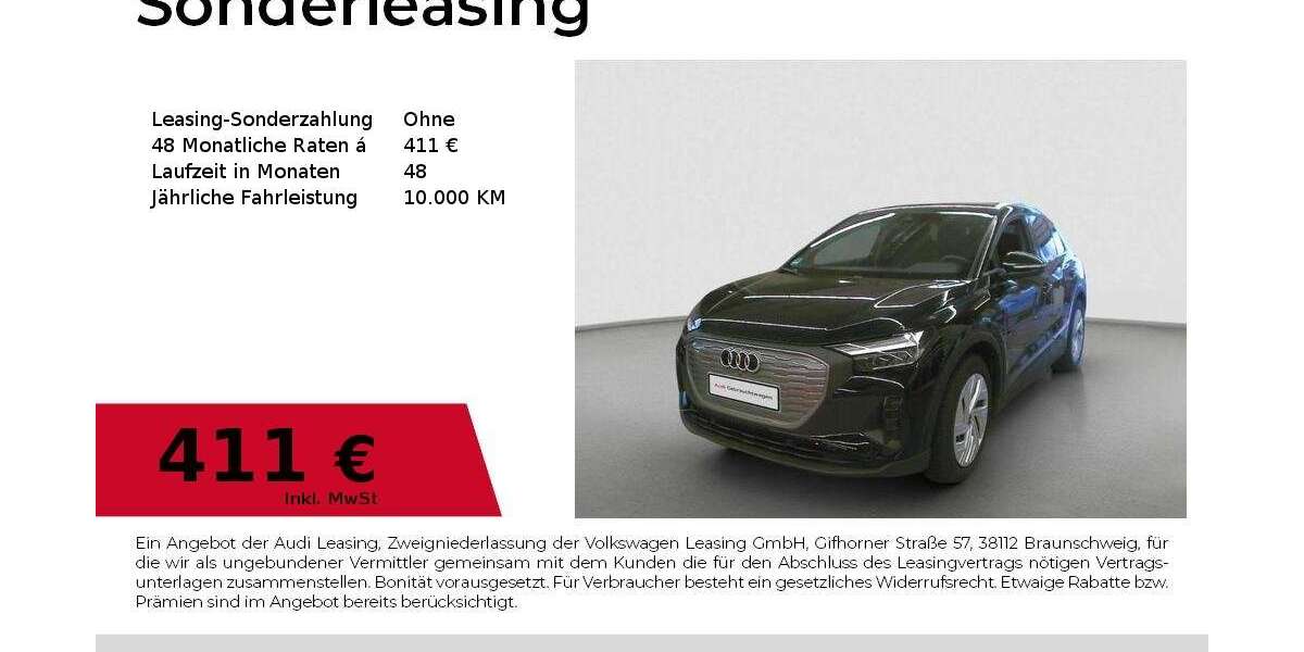 Audi Q4 e-tron 14.850 km 41.450 &euro; Erlangen 91058