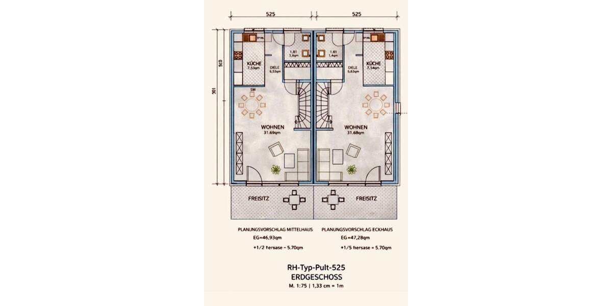 Reihenmittelhaus Nürnberg St Leonhard - 5 Zimmer, 138 m&sup2;, 585.000&euro; | Angebot:25775777