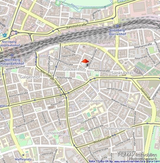 Etagenwohnung Nürnberg Gleißhammer - 2 Zimmer, 54 m&sup2;, 790&euro; | Angebot:25719290