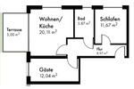 Etagenwohnung Feucht - 3 Zimmer, 61 m&sup2;, 1.000&euro; | Angebot:25289037