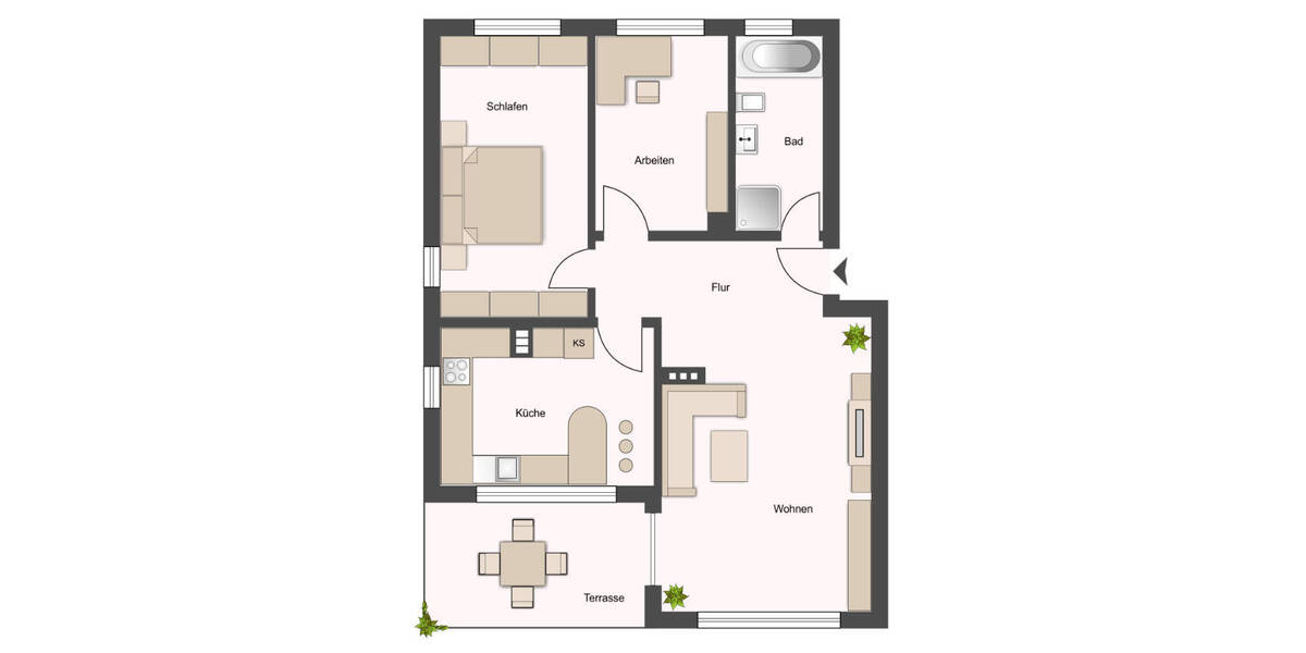 Etagenwohnung Fürth Hardhöhe - 3 Zimmer, 102 m&sup2;, 380.000&euro; | Angebot:25701583