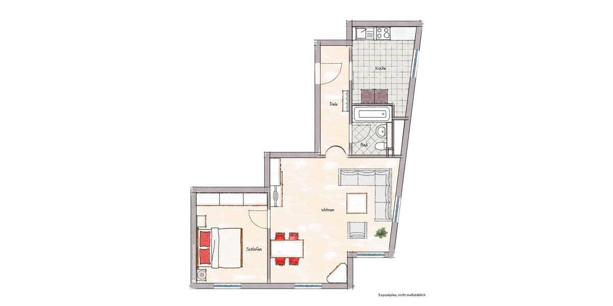 Wunderschöne , barrierefreie 2 Zimmerwohnung direkt am Stadtpark 2 zimmer