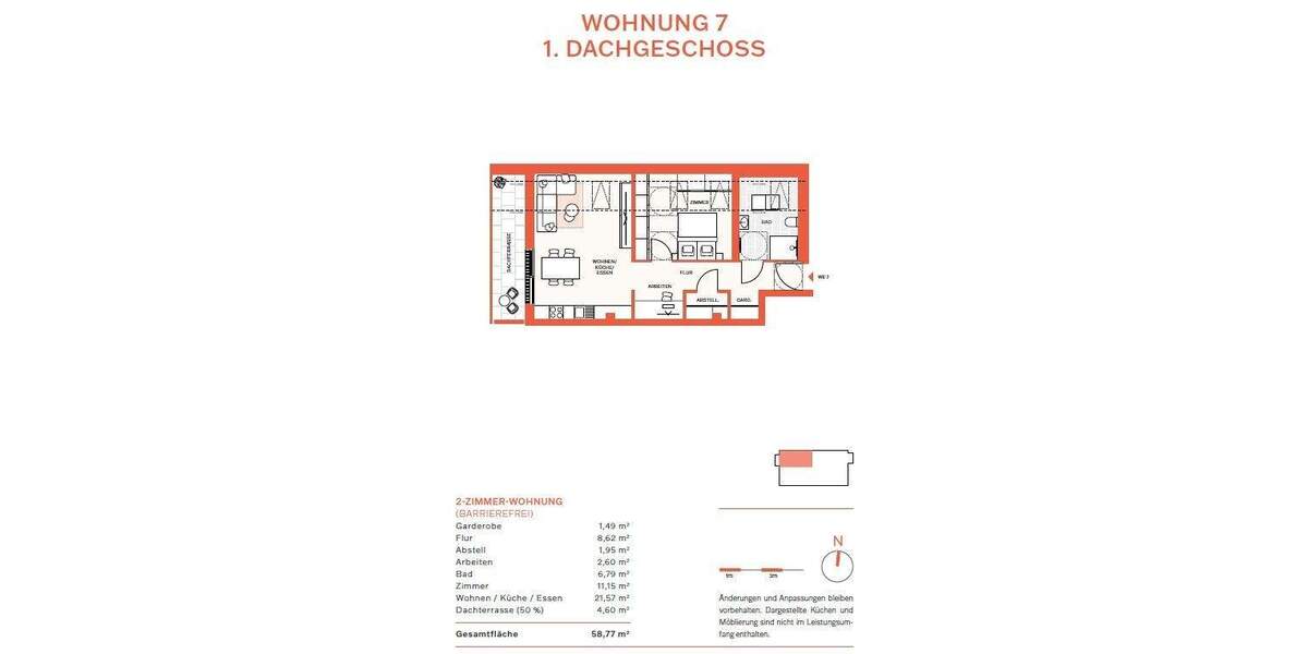 NEUBAU Eigentumswohnung mit Aufzug, Dachterrasse und Tiefgaragenstellplatz - Nähe Marienbergpark 2 zimmer