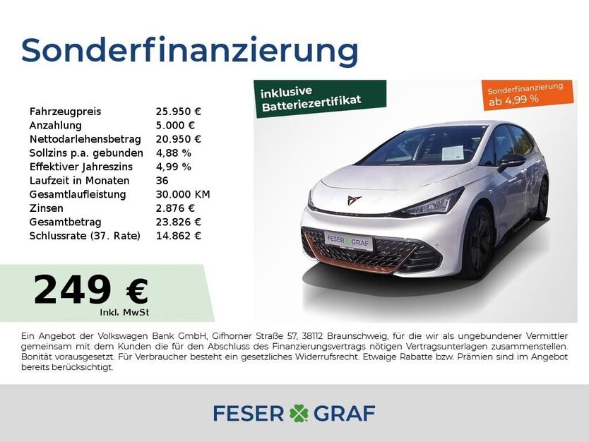 Cupra Born 15.750 km 25.950 € Lauf an der Pegnitz 91207