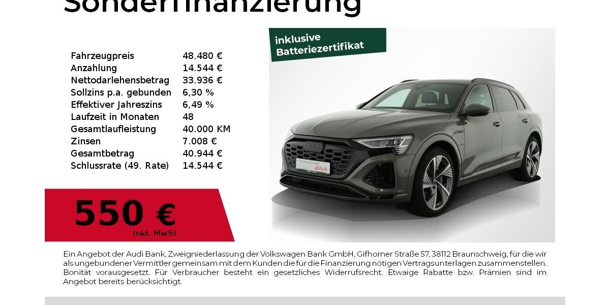 Audi Q8 e-tron 25.700 km 48.480 &euro; Nürnberg 90411