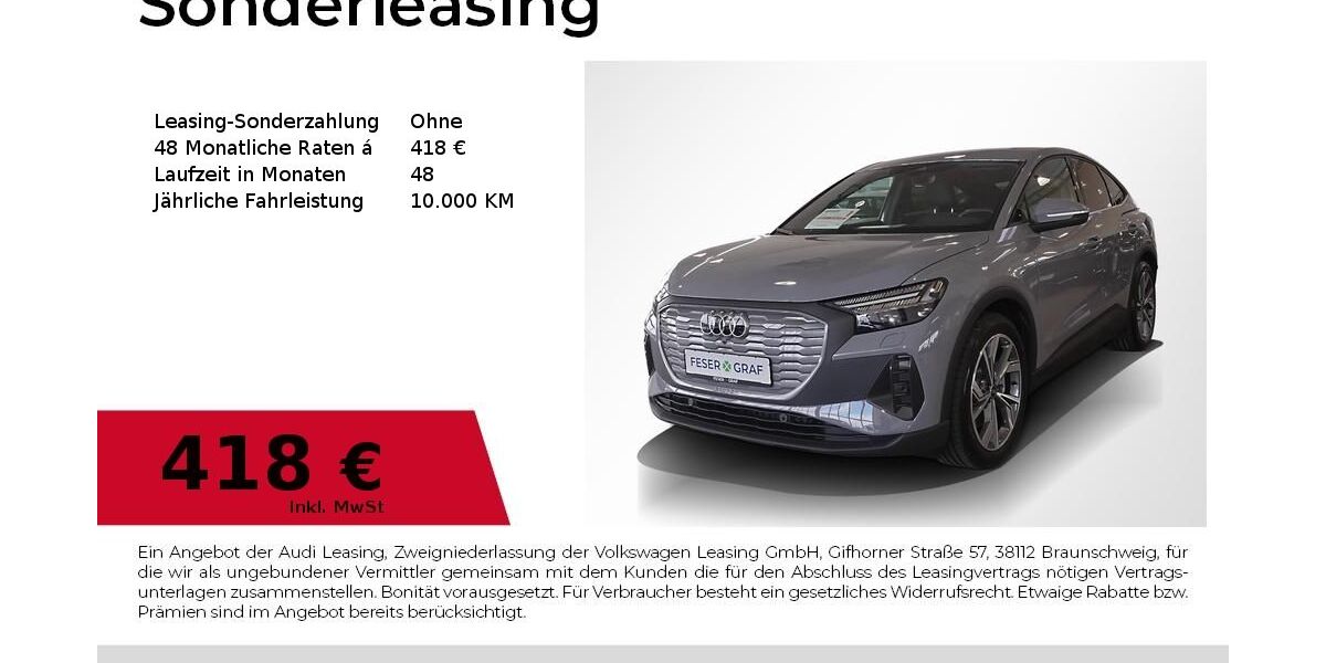 Audi Q4 e-tron 8.626 km 45.190 &euro; Erlangen 91058
