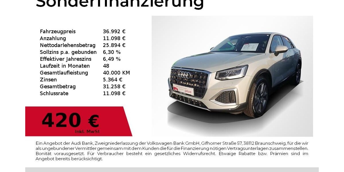 Audi Q2 4.300 km 36.992 &euro; Lauf an der Pegnitz 91207