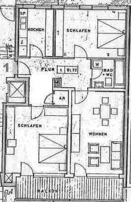 Erdgeschoßwohnung Nürnberg Altstadt, St. Lorenz - 3 Zimmer, 90 m&sup2;, 1.260&euro; | Angebot:27607956