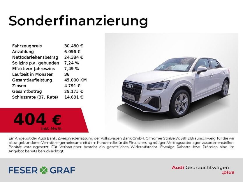 Audi Q2 4.900 km 30.480 € Fürth 90763