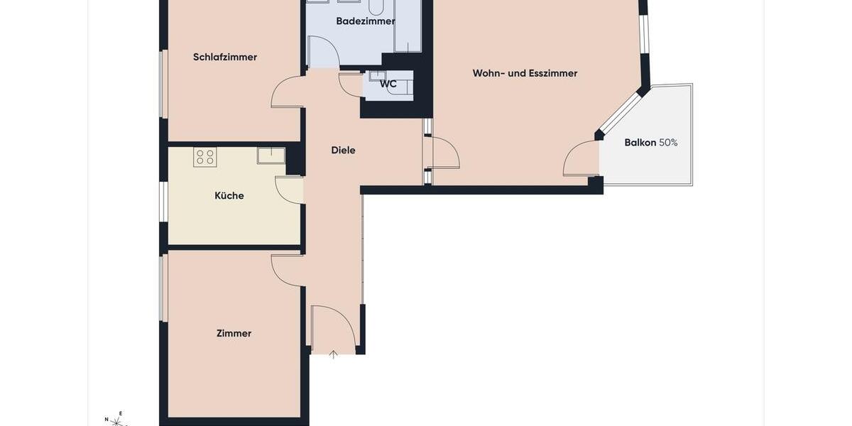 Etagenwohnung Nürnberg Erlenstegen - 3 Zimmer, 85 m&sup2;, 980&euro; | Angebot:26675036