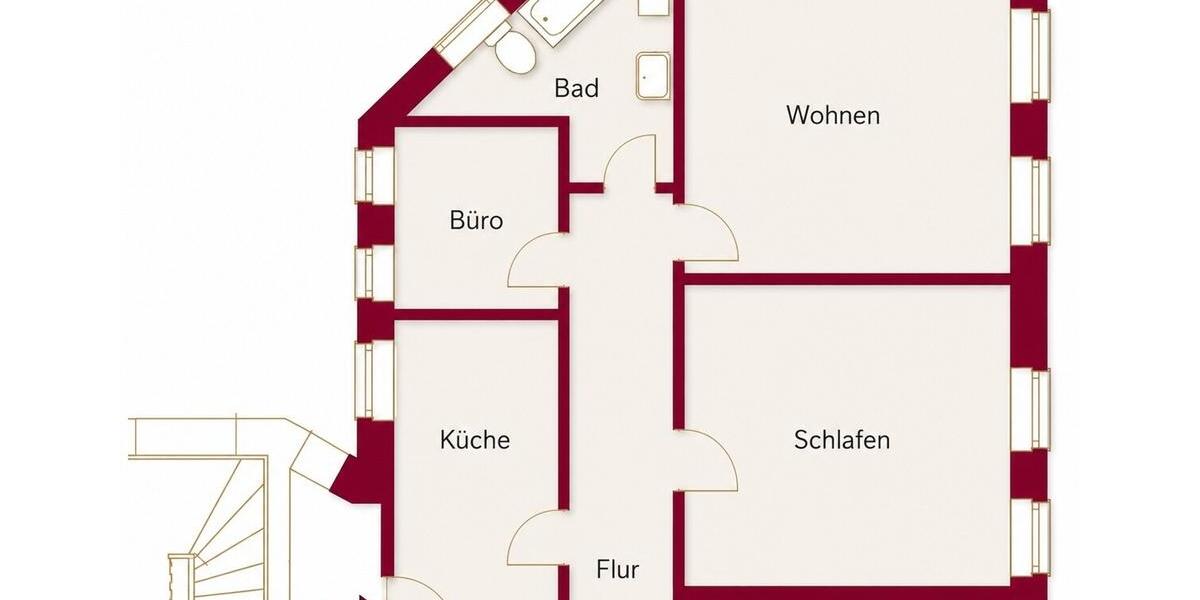 Dachgeschoßwohnung Nürnberg Eberhardshof - 3 Zimmer, 73 m&sup2;, 870&euro; | Angebot:26677291