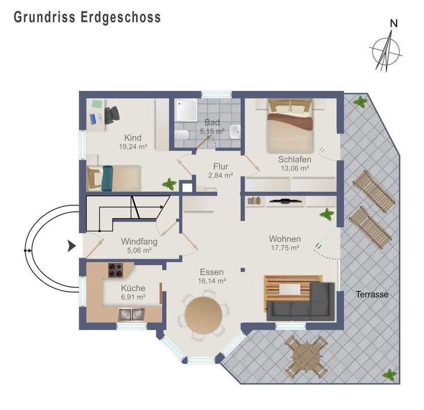 Schönes Einfamilienhaus mit großem Grundstück und Traumblick ins Grüne! 5 zimmer