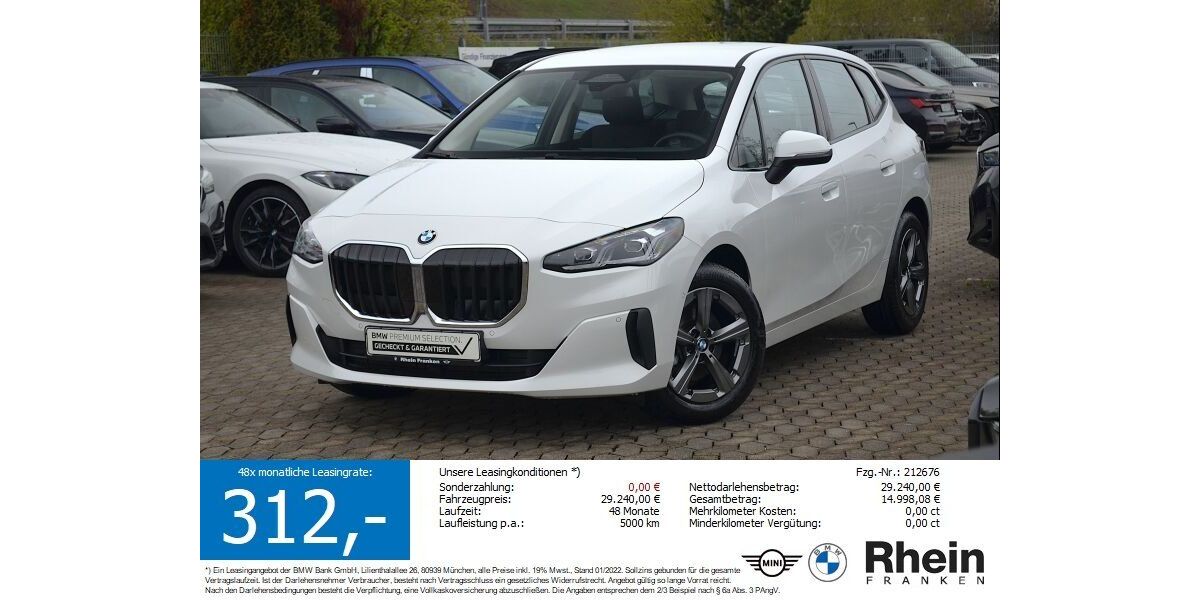 BMW 220 Active Tourer 11.687 km 27.380 &euro; Lauf an der Pegnitz 91207