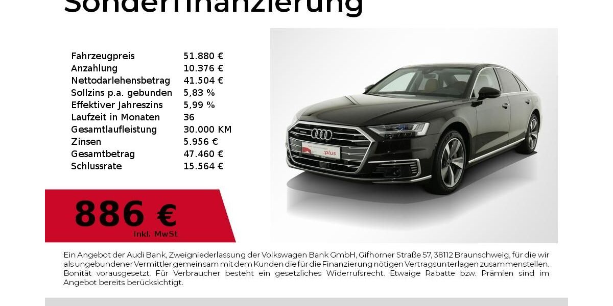 Audi A8 39.999 km 49.880 &euro; Nürnberg 90441