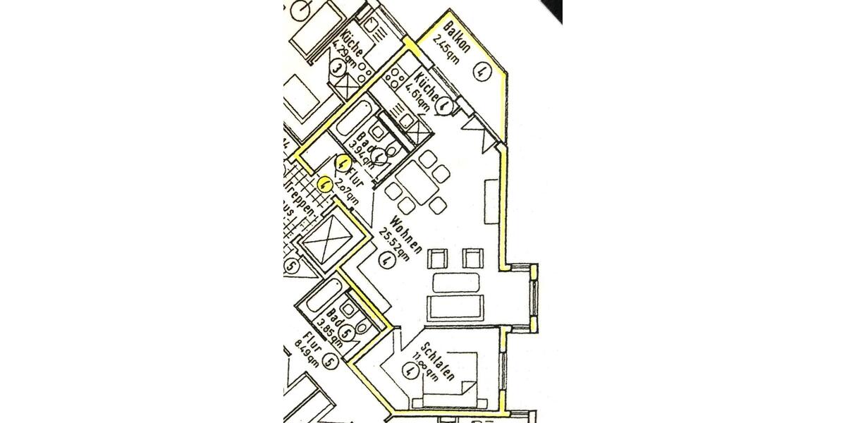 Etagenwohnung Fürth Südstadt - 2 Zimmer, 50 m&sup2;, 219.000&euro; | Angebot:26234720