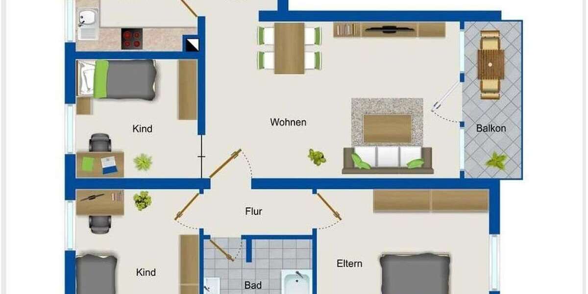 Etagenwohnung Roth - 4 Zimmer, 85 m&sup2;, 277.000&euro; | Angebot:27188108