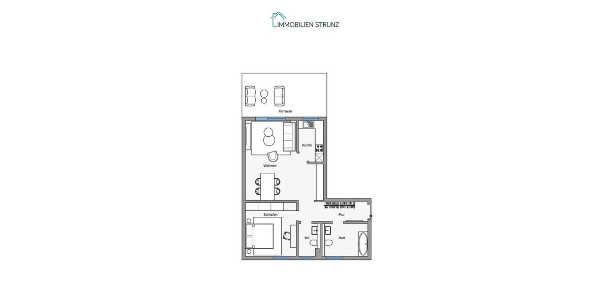 Etagenwohnung Langenzenn - 2 Zimmer, 60 m&sup2;, 199.000&euro; | Angebot:26816284