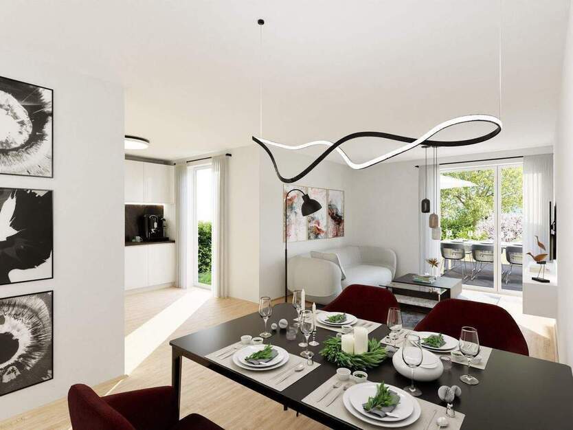 Verkaufsstart - Sonnige Gartenwohnung, Süd-Terrasse, Bad mit Tageslicht, KfW 40 QNG 4 zimmer