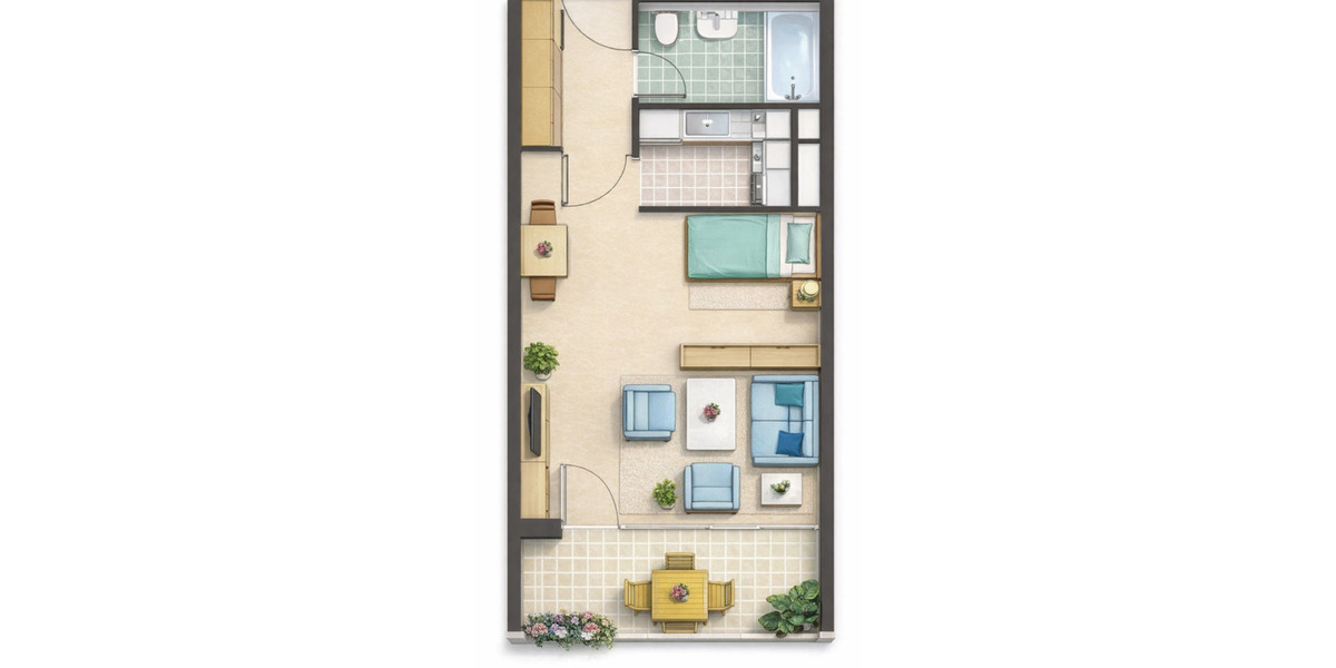 Etagenwohnung Erlangen Alterlangen - 1 Zimmer, 36 m&sup2;, 147.000&euro; | Angebot:25653486