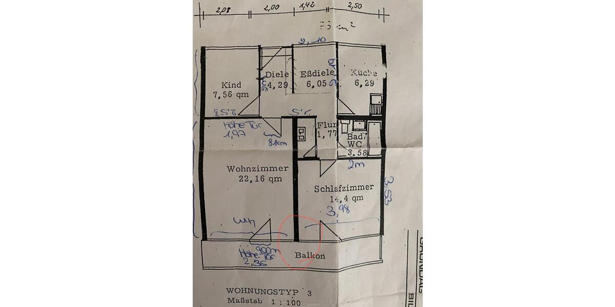 Erdgeschoßwohnung Erlangen Bruck - 3 Zimmer, 75 m&sup2;, 290.000&euro; | Angebot:25716184