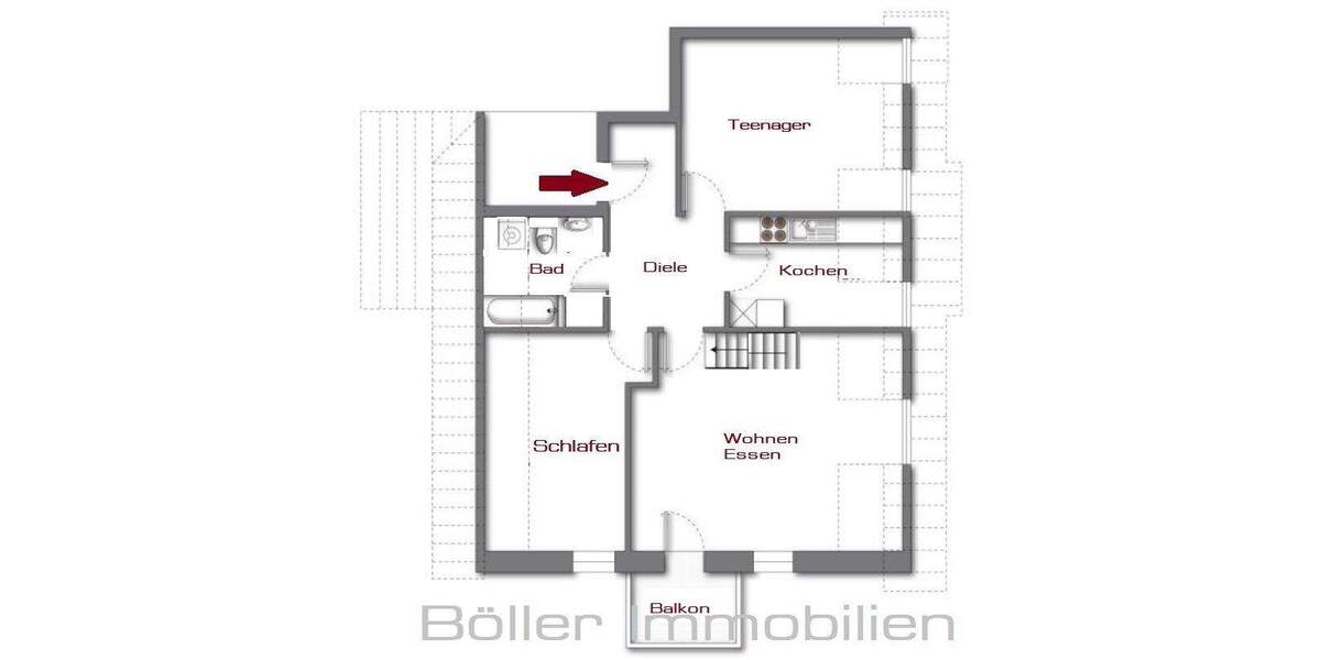 Etagenwohnung Erlangen Büchenbach - 3 Zimmer, 85 m&sup2;, 1.090&euro; | Angebot:26674719