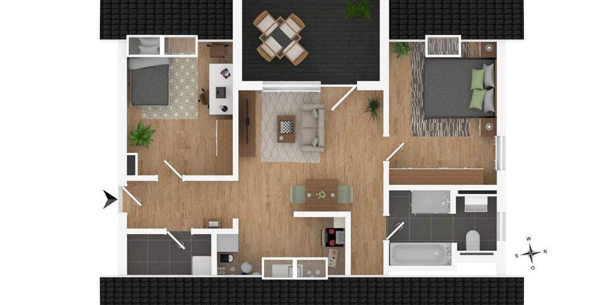 Herrliche 3-Zi.-DG-Wohnung | Aufzug | EBK | Tageslichtbad m. Dusche + Wanne | AR | 3 zimmer