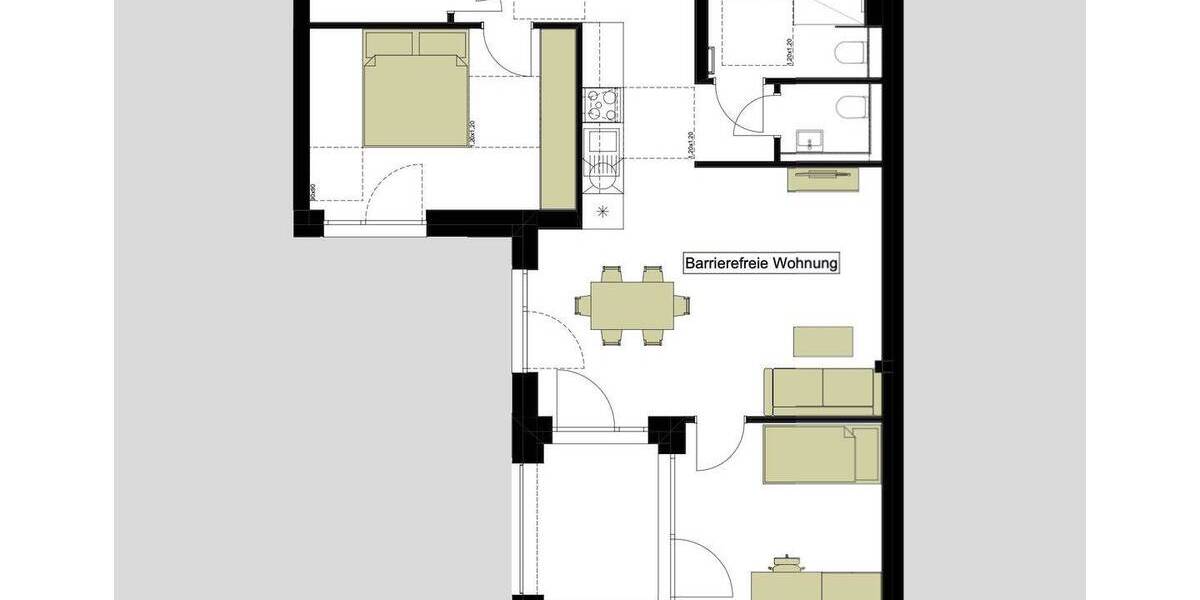 Etagenwohnung Nürnberg Zerzabelshof - 3 Zimmer, 76 m&sup2;, 1.260&euro; | Angebot:26797797
