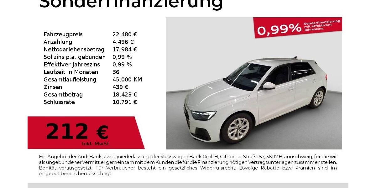Audi A1 7.277 km 22.480 &euro; Fürth 90763