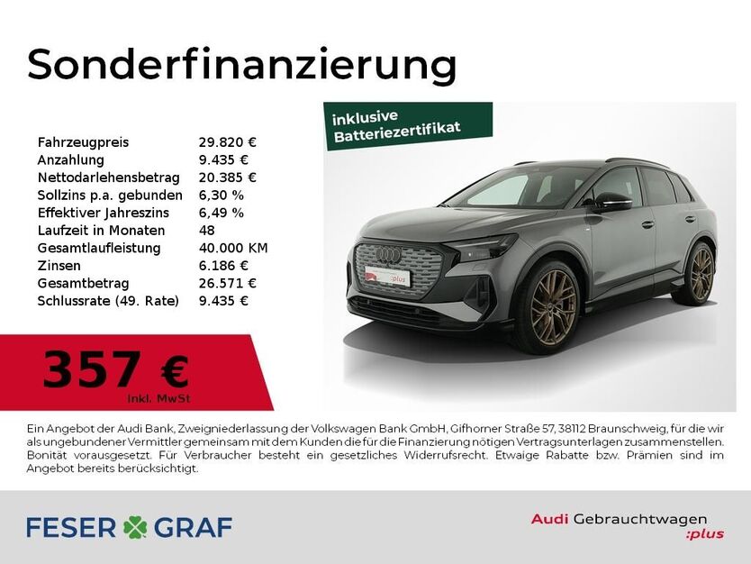 Audi Q4 e-tron 72.900 km 28.440 € Nürnberg 90411
