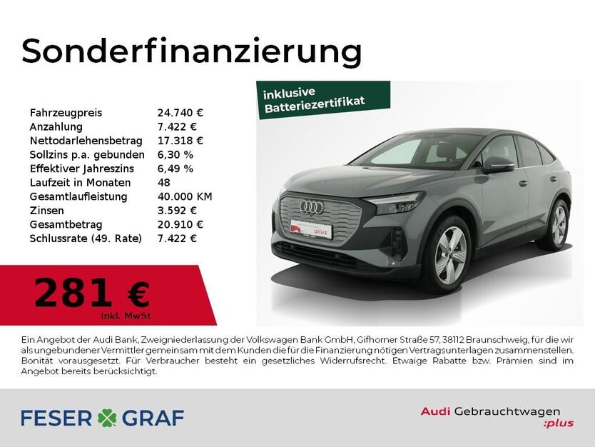 Audi Q4 e-tron 35.200 km 24.740 € Nürnberg 90411