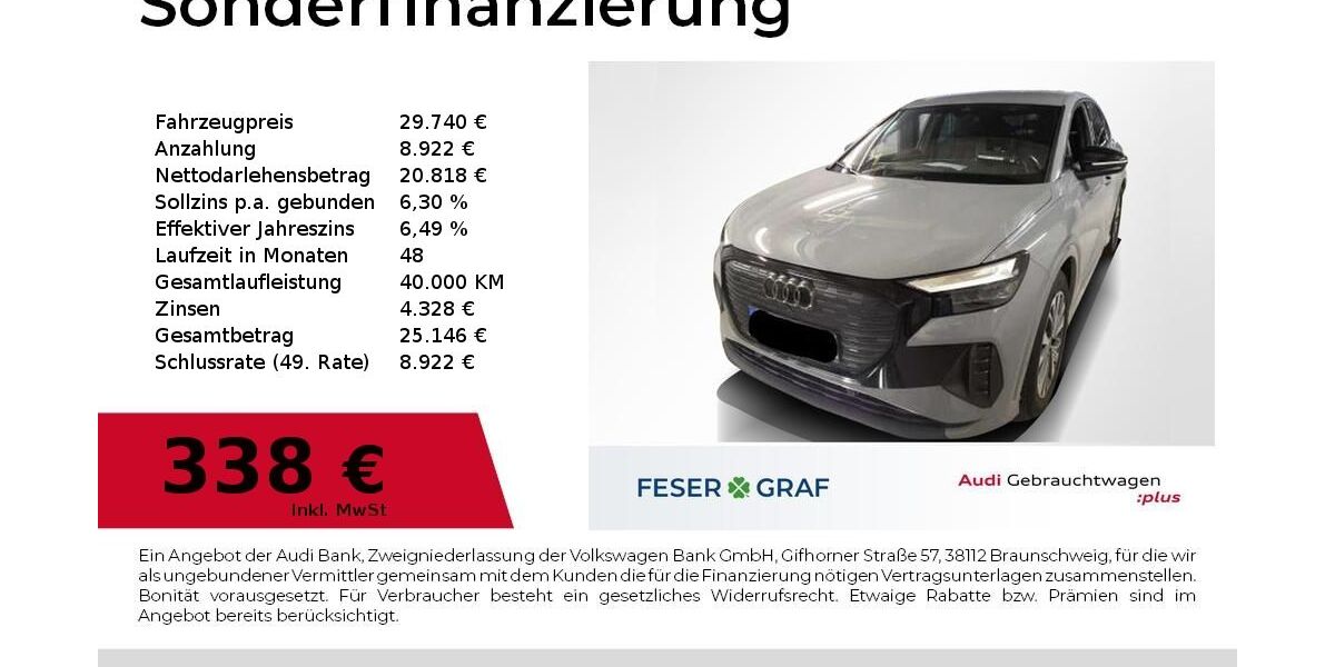 Audi Q4 e-tron 53.600 km 29.740 &euro; Nürnberg 90411