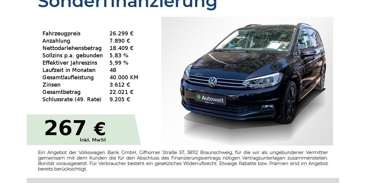 VW Touran 91.750 km 25.980 &euro; Nürnberg 90431
