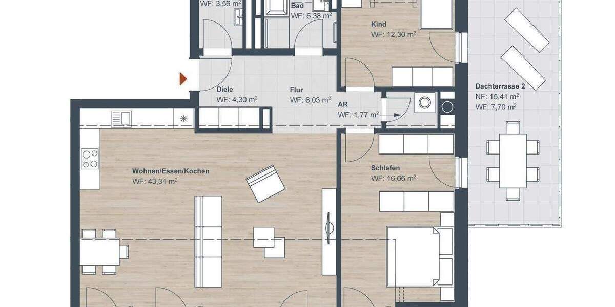 Etagenwohnung Röthenbach an der Pegnitz Röthenbach - 4 Zimmer, 110 m&sup2;, 639.340&euro; | Angebot:25532460