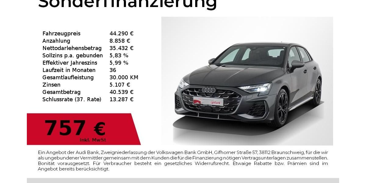 Audi S3 9.400 km 44.290 &euro; Nürnberg 90441