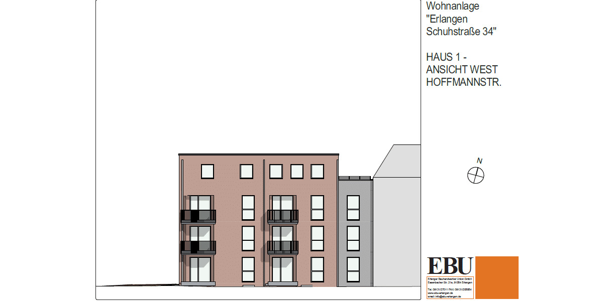 Etagenwohnung Erlangen Innenstadt - 2 Zimmer, 42 m&sup2;, 344.000&euro; | Angebot:26202396