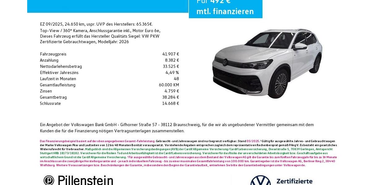 VW Tiguan 24.650 km 41.907 &euro; Fürth 90762