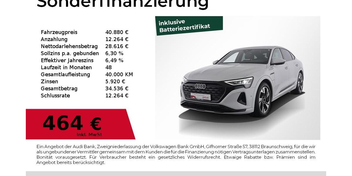 Audi Q8 e-tron 43.990 km 39.880 &euro; Nürnberg 90411