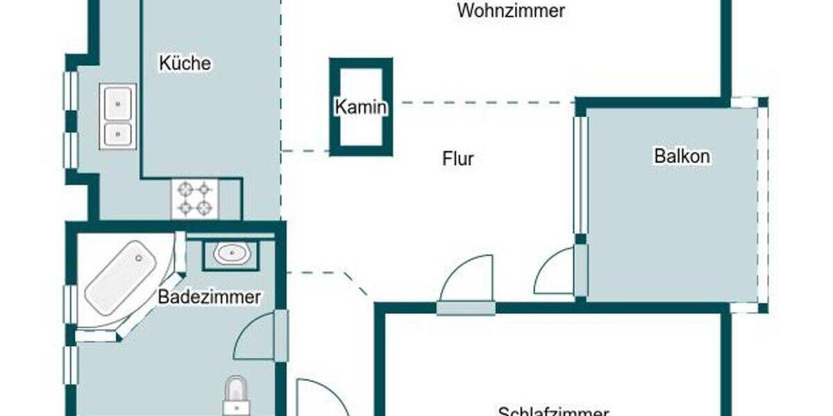 Etagenwohnung Nürnberg Schweinau - 2 Zimmer, 62 m&sup2;, 205.000&euro; | Angebot:26245187