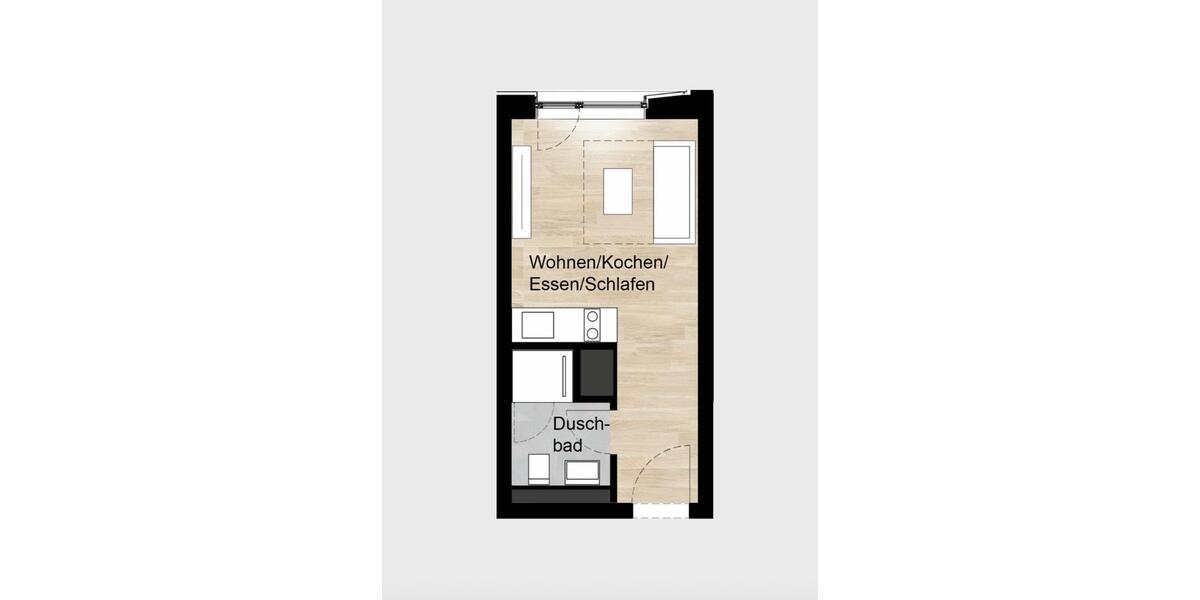Etagenwohnung Nürnberg Erlenstegen - 1 Zimmer, 20 m&sup2;, 700&euro; | Angebot:26187593