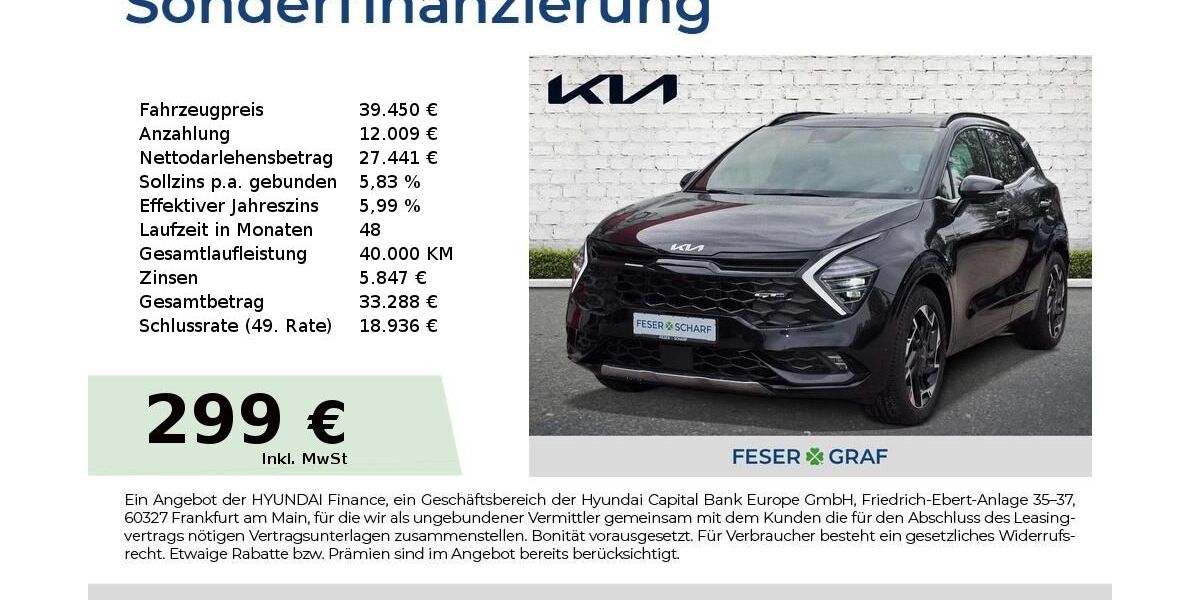 Kia Sportage 10.498 km 39.550 € Nürnberg 90425