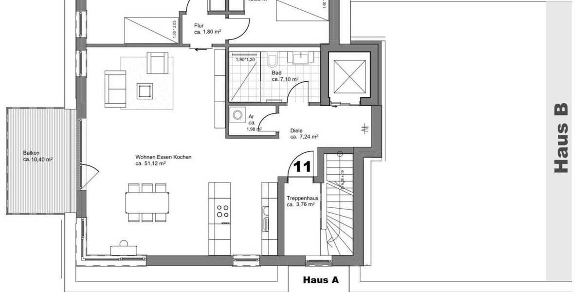 Etagenwohnung Fürth Südstadt - 3 Zimmer, 72 m&sup2;, 499.000&euro; | Angebot:26243943