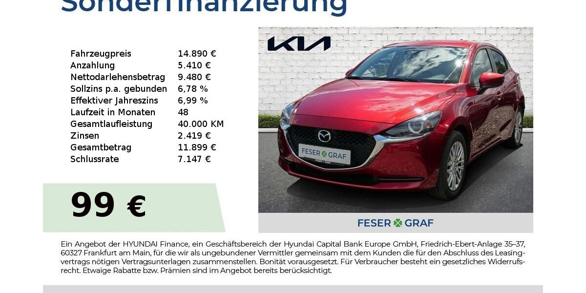 Mazda 2 43.776 km 14.890 &euro; Schwabach 91126