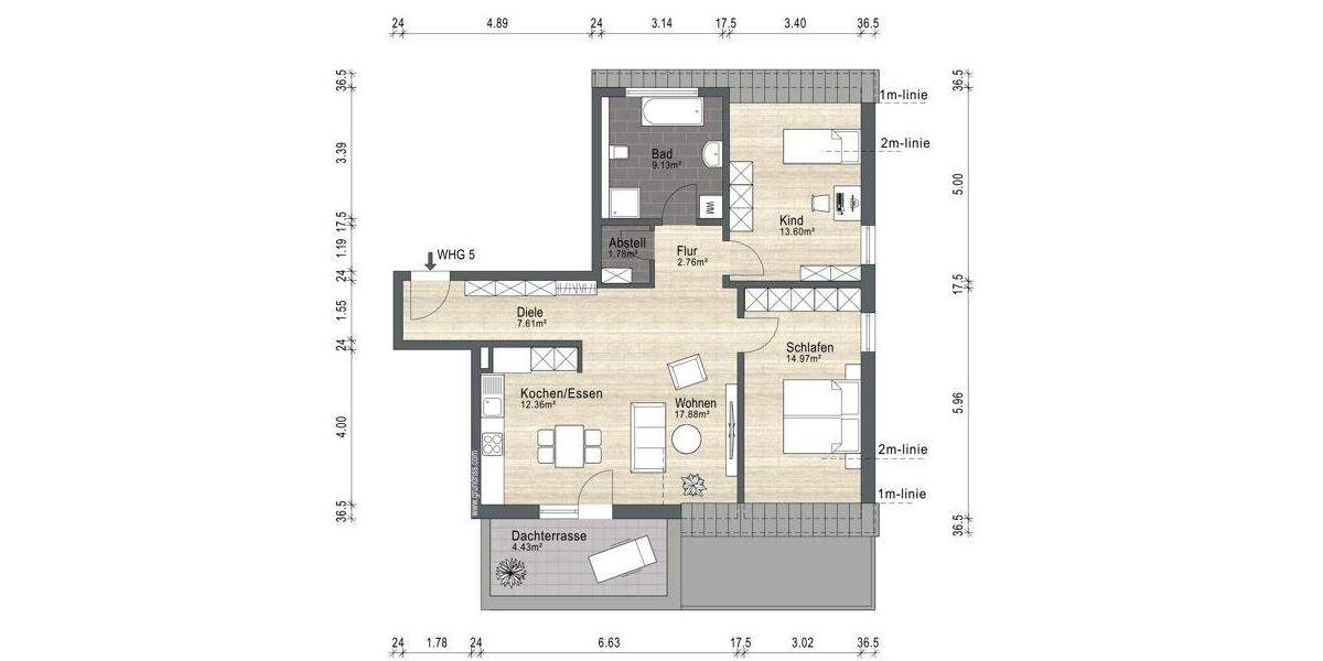 Etagenwohnung Nürnberg Altenfurt - 3 Zimmer, 84 m&sup2;, 514.900&euro; | Angebot:23937676