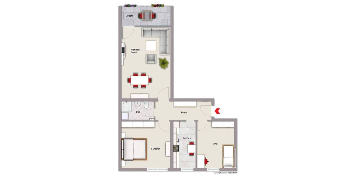 Etagenwohnung Fürth Nordstadt - 3 Zimmer, 74 m&sup2;, 210.000&euro; | Angebot:26841033